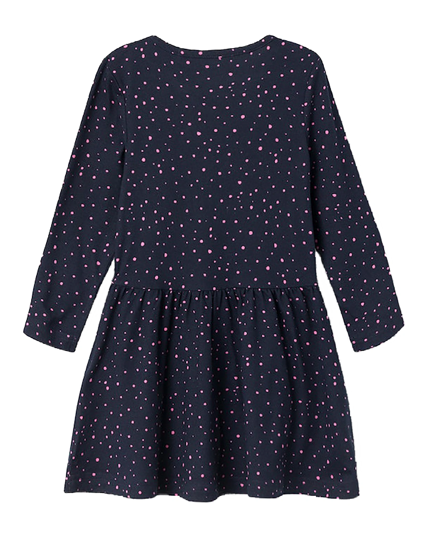 Langarmkleid NMFVINNA DOTS in dark sapphire