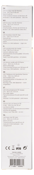LED-stearinlys middagslys 2 stk. - DAY