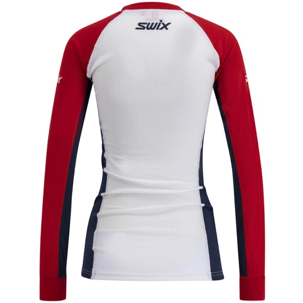 T-shirt ski de fond SWIX RACEX CLASSIC LONG SLEEVE W SWIX RED/BRIGHT WHITE