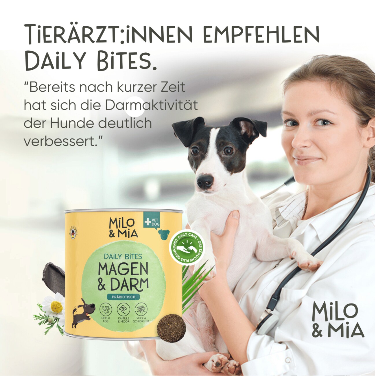 Milo & Mia Daily Bites - Magen & Darm Snack 300 g