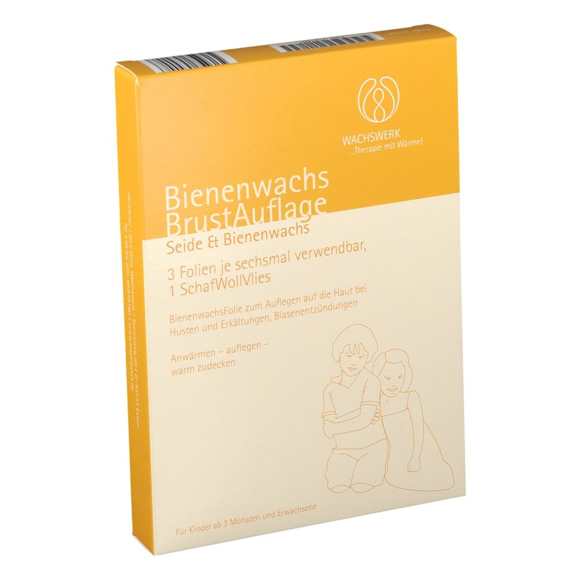 Bienenwachs BrustAuflage Seide & Bienenwachs & WolleVlies