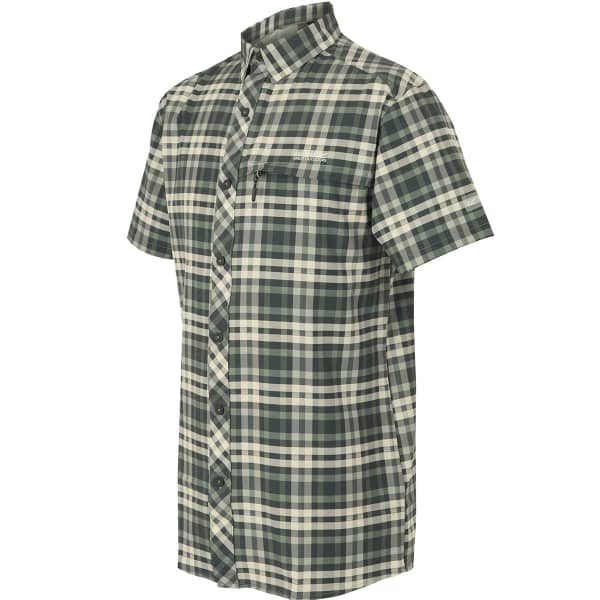 Chemise randonnée REGATTA TRAVEL PACKAWAY S/S SHIRT AGAVE GREEN CHECK