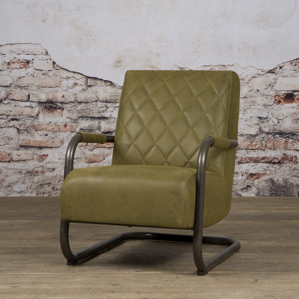 Fauteuil Civo met armleuning bull Groen - set van 4