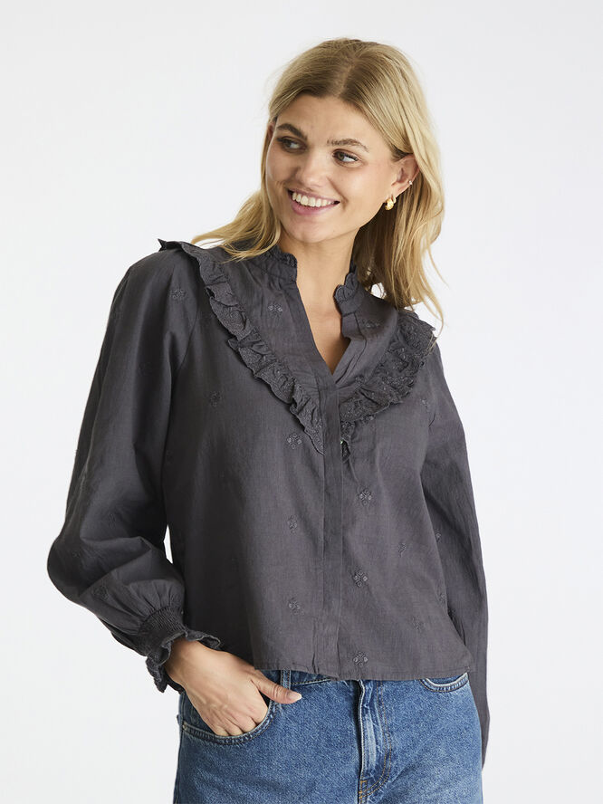 Neo Noir Degas Blouse Dark grey