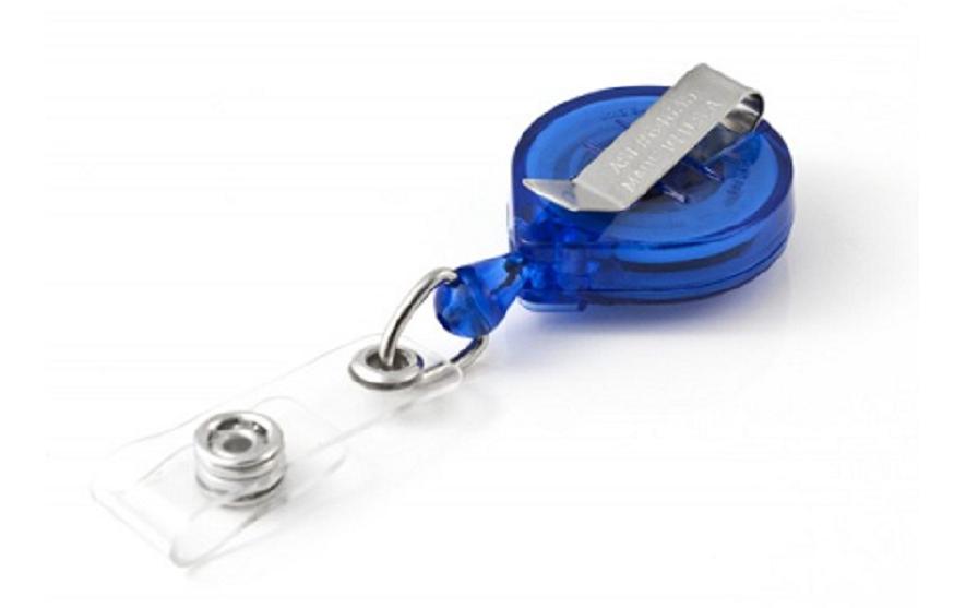 Ausweishalter KB Mini-Badge 90 cm, mit Clip, BlauKartenhalter