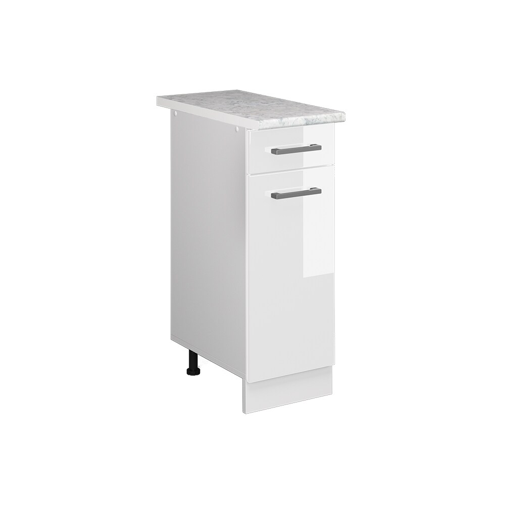 Vicco Schubunterschrank Küchenschrank Küchenzeile R-Line 30 cm Weiß Tür Schublade Arbeitsplatte