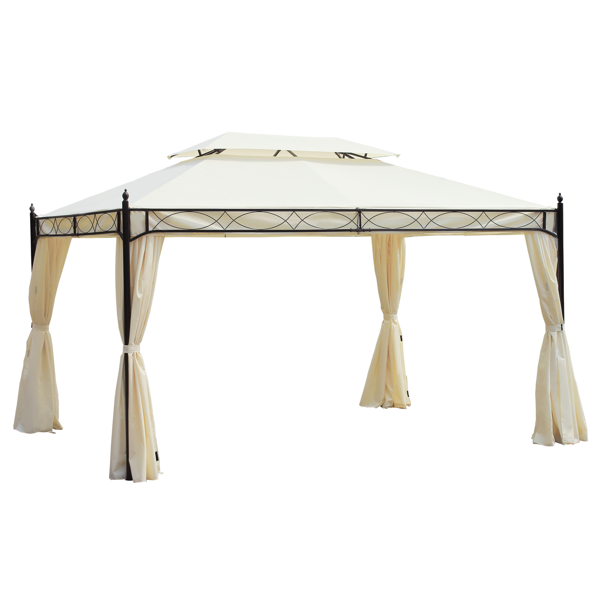 Pérgola/Gazebô Outsunny White Garden