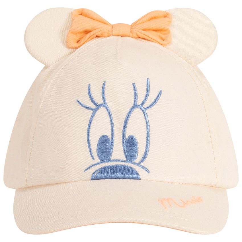 Casquette avec oreilles Minnie Disney pour bébé fille - Ecru