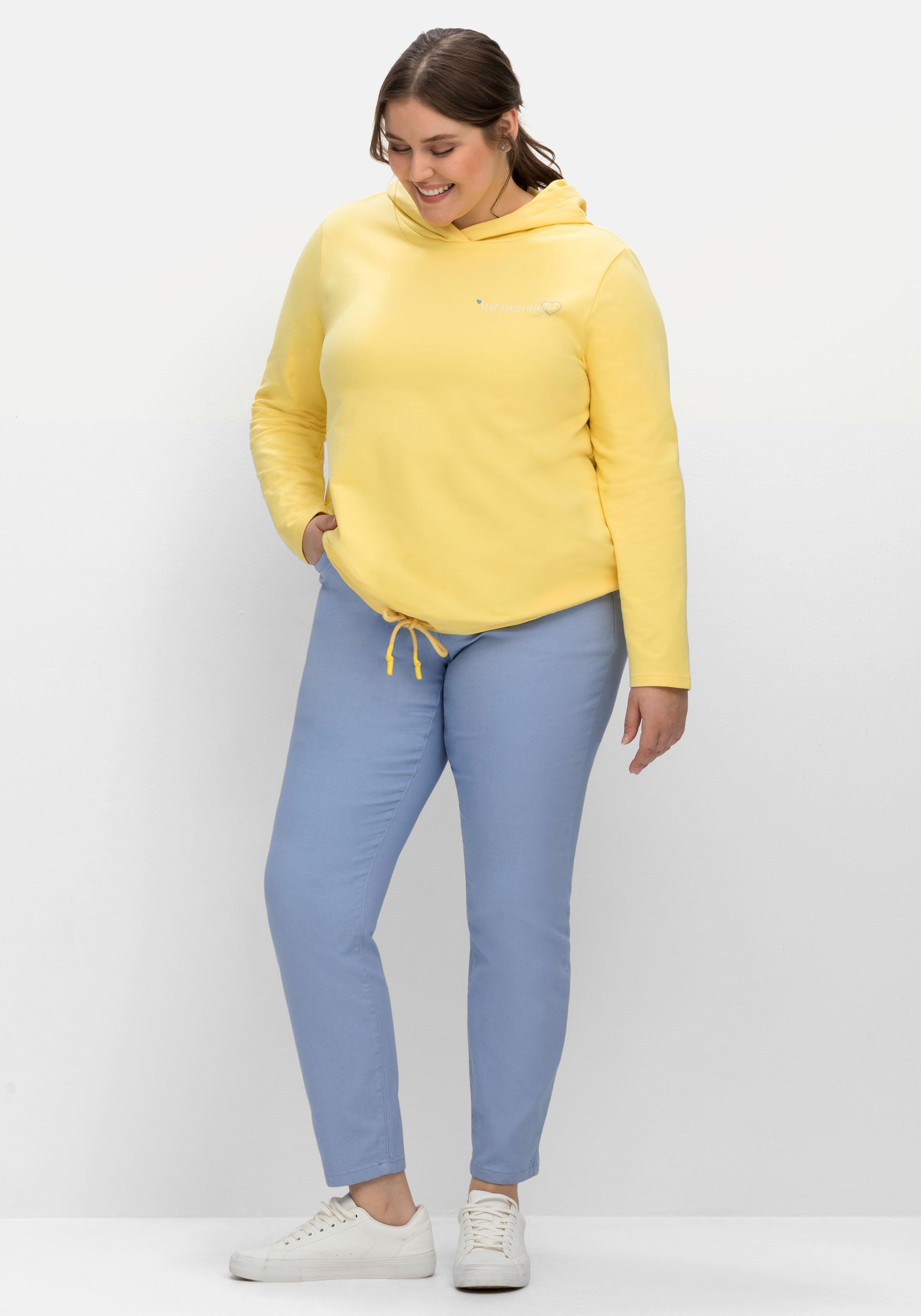 Kapuzensweatshirt mit Statementdruck