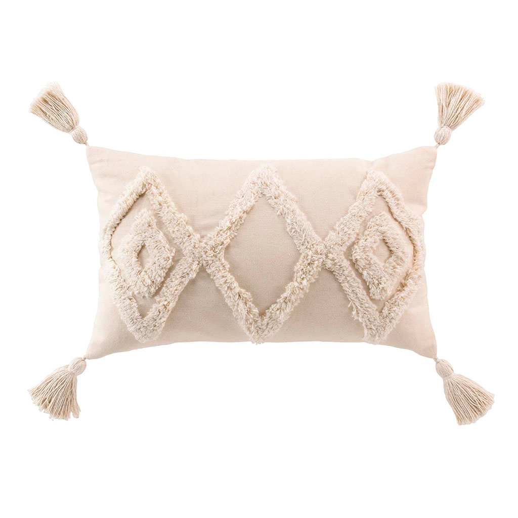 Coussin rectangulaire déhoussable ATHENA naturel 30x50cm