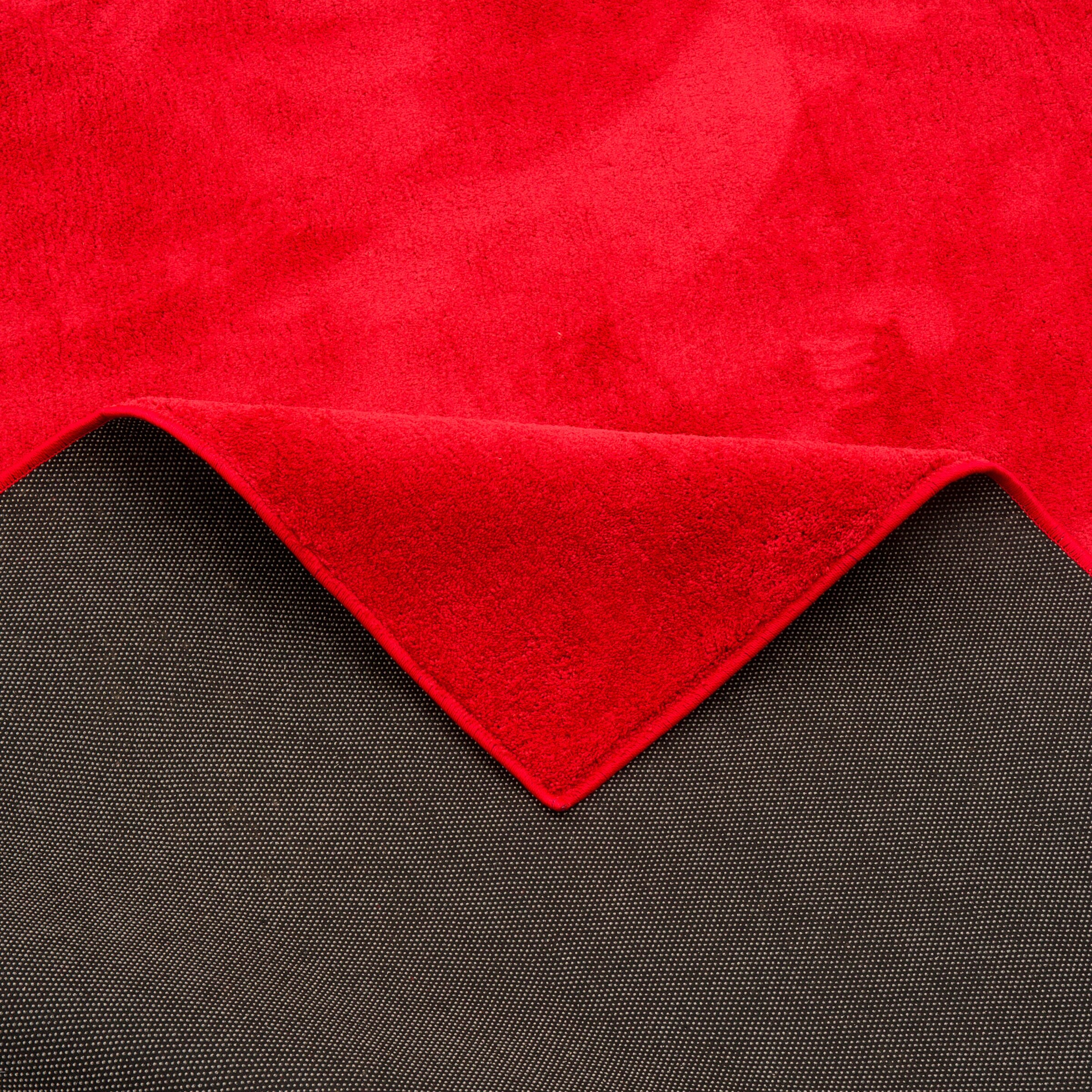 Pergamon Hochflor Langflor Teppich Super Soft Melia Kids Rot - 80x150 cm