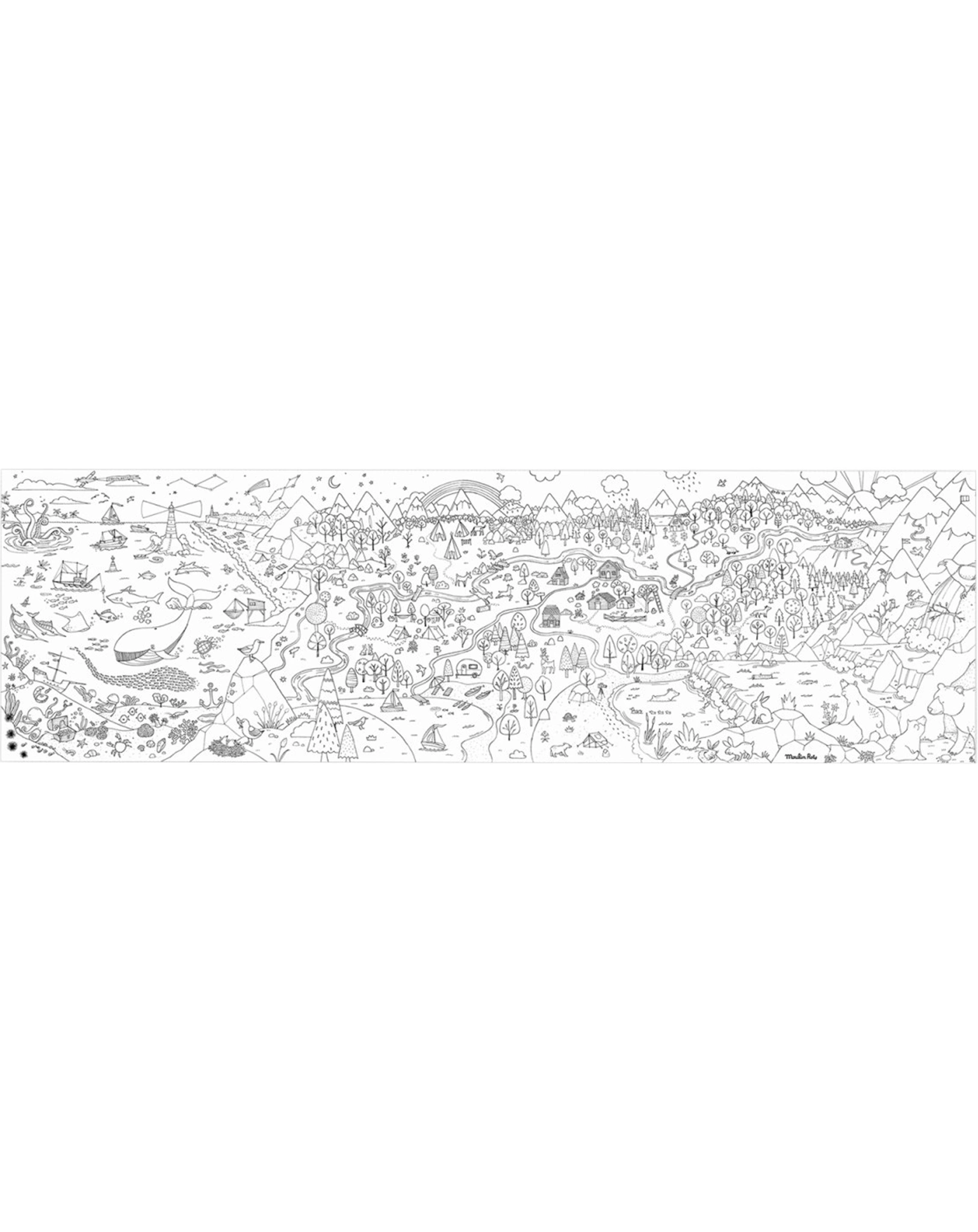Riesen-Ausmalposter L'EXPLORATEUR (150x45)
