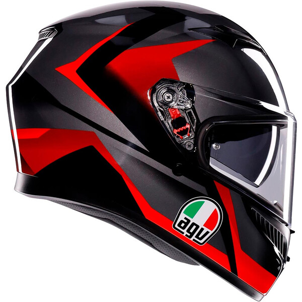 AGV - Casque K3 Striga Noir / Gris / Rouge
