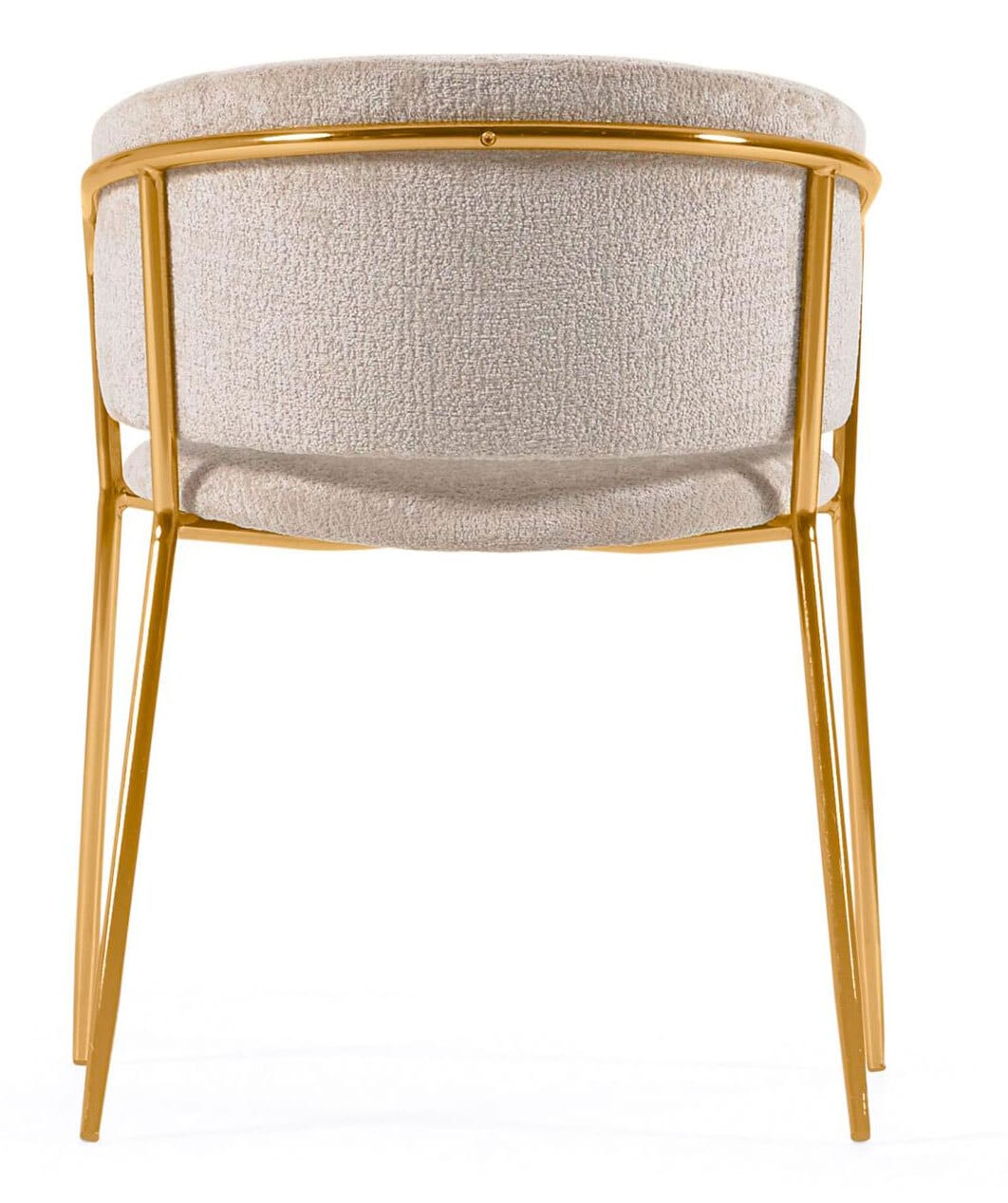 Kave Home Armlehnstuhl KONNIE 2er Set beige/ goldfarbig