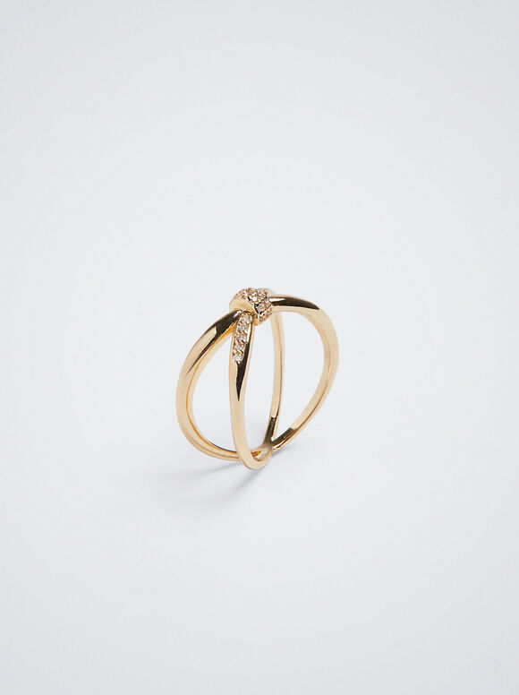 Anel de ouro com zircônia cúbica - Ouro