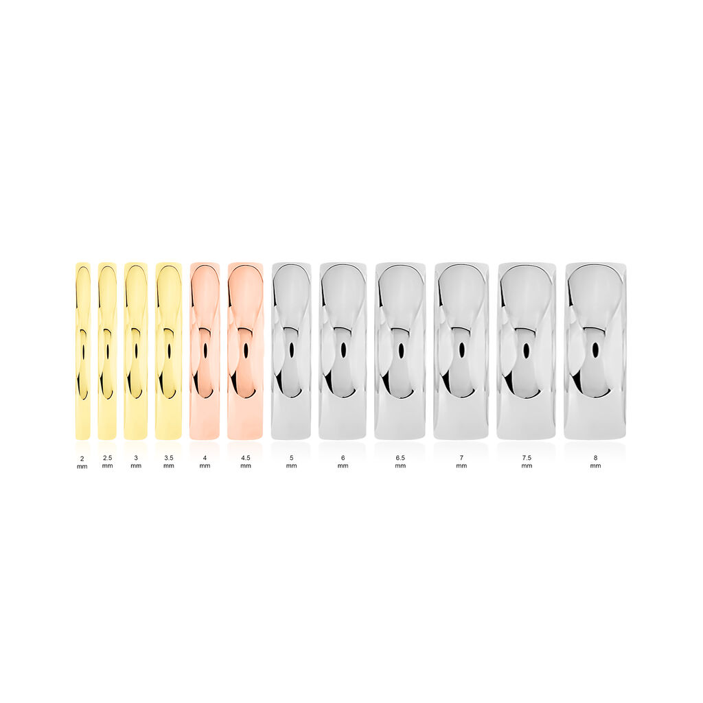 Alliance Julie Ruban Classique Or Blanc