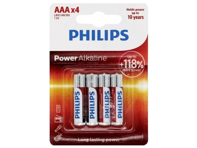 Philips Power Life AAA Batterier - 4-pak