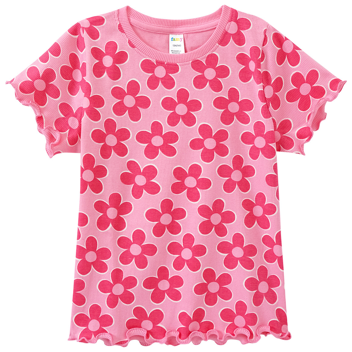 Famy Mädchen Shorty mit Blumen allover pink
