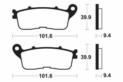 Plaquettes de freins Tecnium Performance métal fritté - MR392