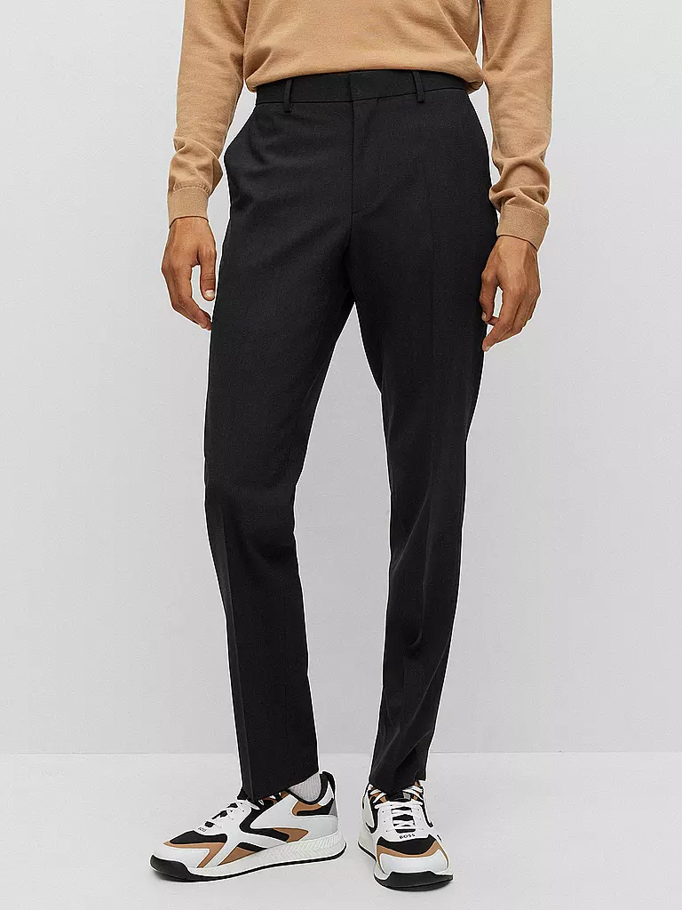 BOSS Anzughose Regular Fit LENON grau