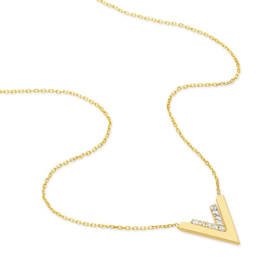 Collier Dao Or Jaune Oxyde De Zirconium