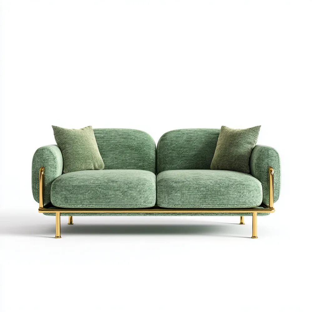 2-Sitzer-Sofa Stoff 150x90x80 cm – Grün – Modernes Design