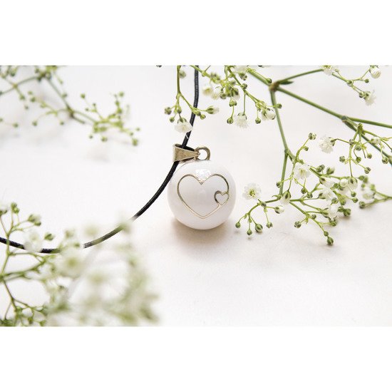 Bijou de grossesse Bola   Coeur Blanc        de               Babylonia