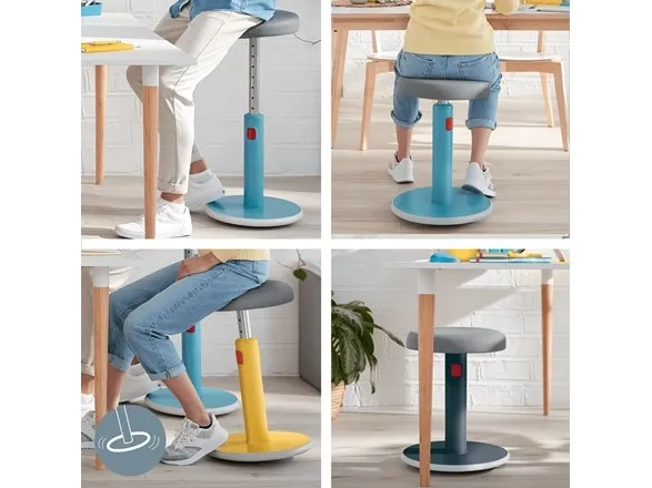 Leitz Ergo Cosy Active Sidde-stå balancestol 2-i-1 varm gul - højdejustering 46-79 cm