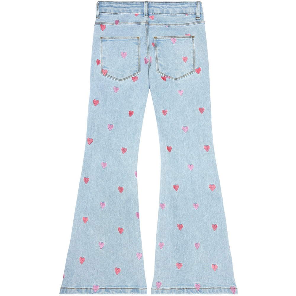 Køb The New Light Blue Denim Laflared Embroidery Jeans