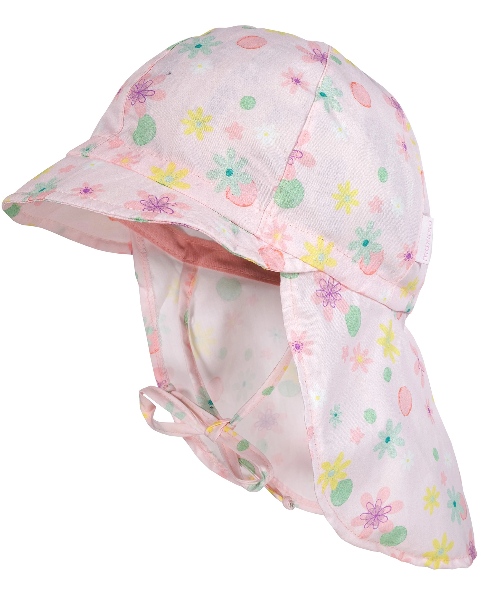 Schildmütze FLOWER mit Nackenschutz in rosa