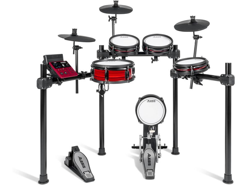 Alesis E-Drum Nitro Pro Achtteiliges elektronisches Schlagzeug mit Mesh Heads und Bluetooth