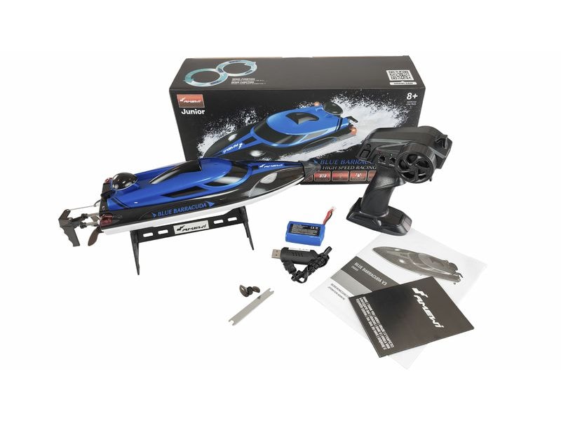 Amewi Boot Blue Barracuda V3 RTR Mini Schnellboot mit 2.4 GHz Fernsteuerung