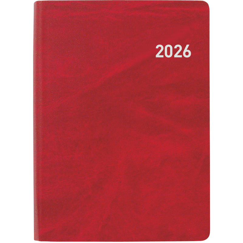 Biella Agenda 2026 Rex, 1 Woche / 2 Seiten, rot