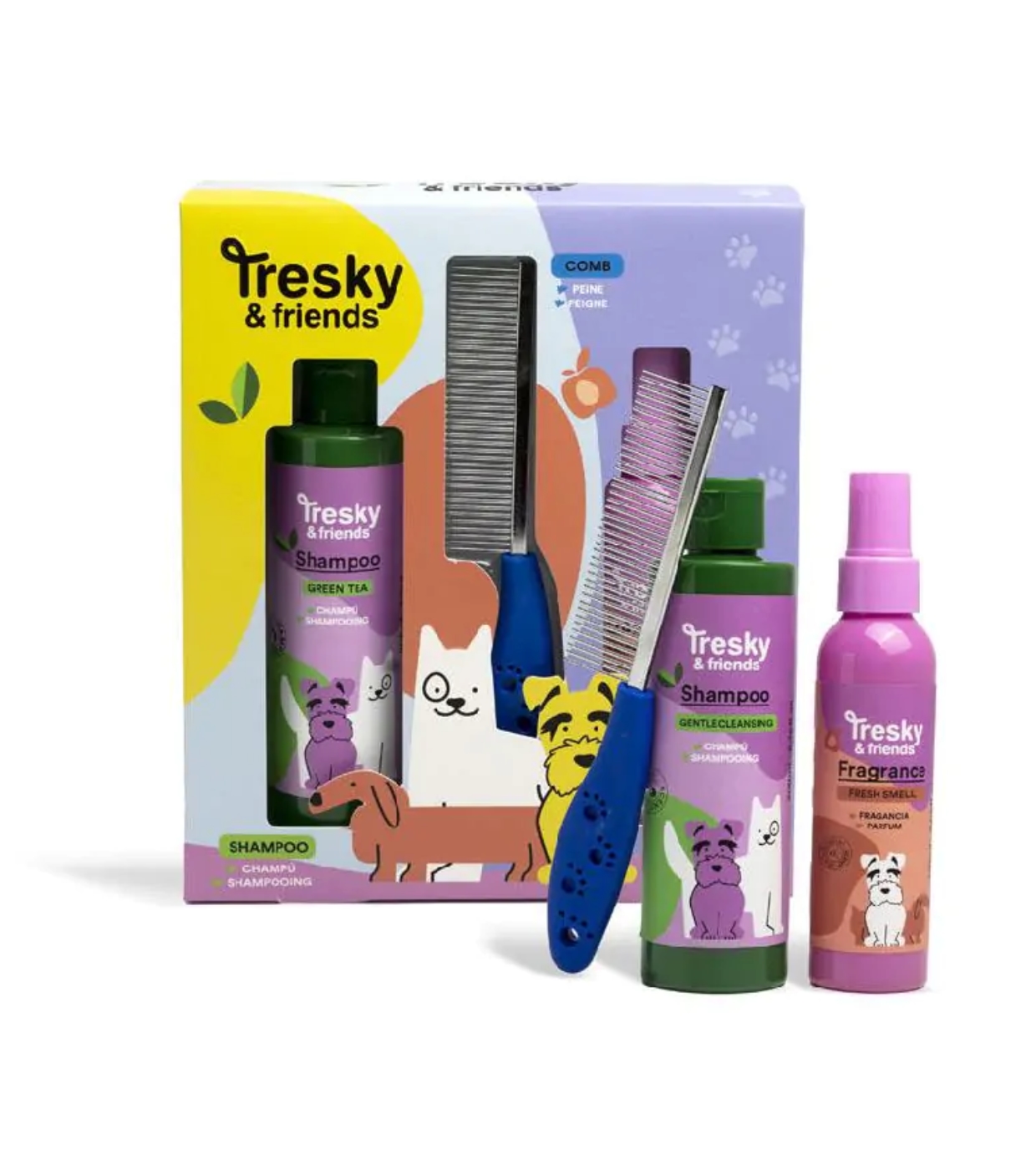 Tresky & Friends - Kit de Higiene para Animais de Estimação