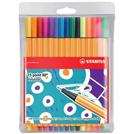 Fineliner - STABILO point 88 Individual. Just like you Edition - 15er Pack - mit 15 verschiedenen Farben