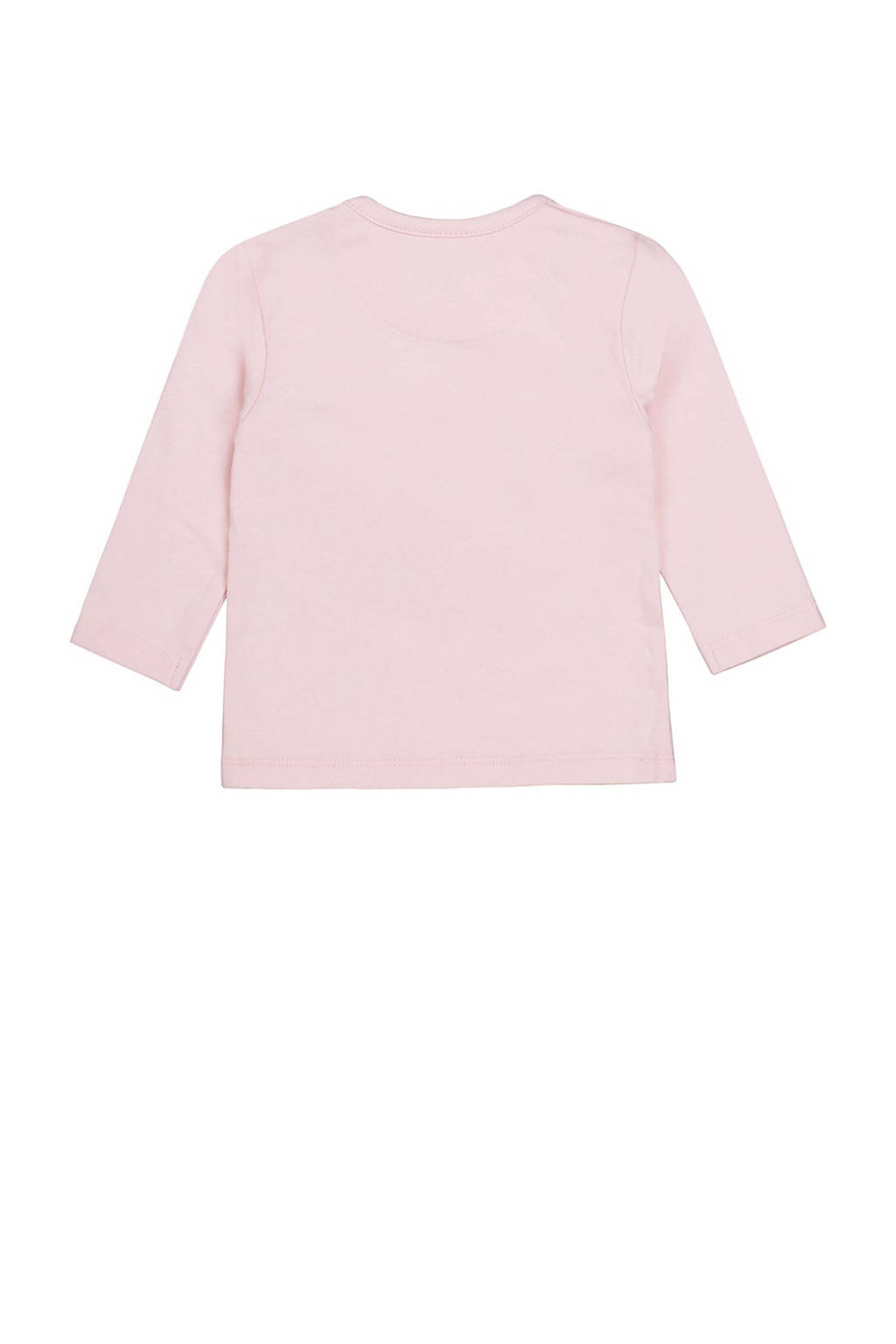 Dirkje baby longsleeve met katoen lichtroze/donkerblauw