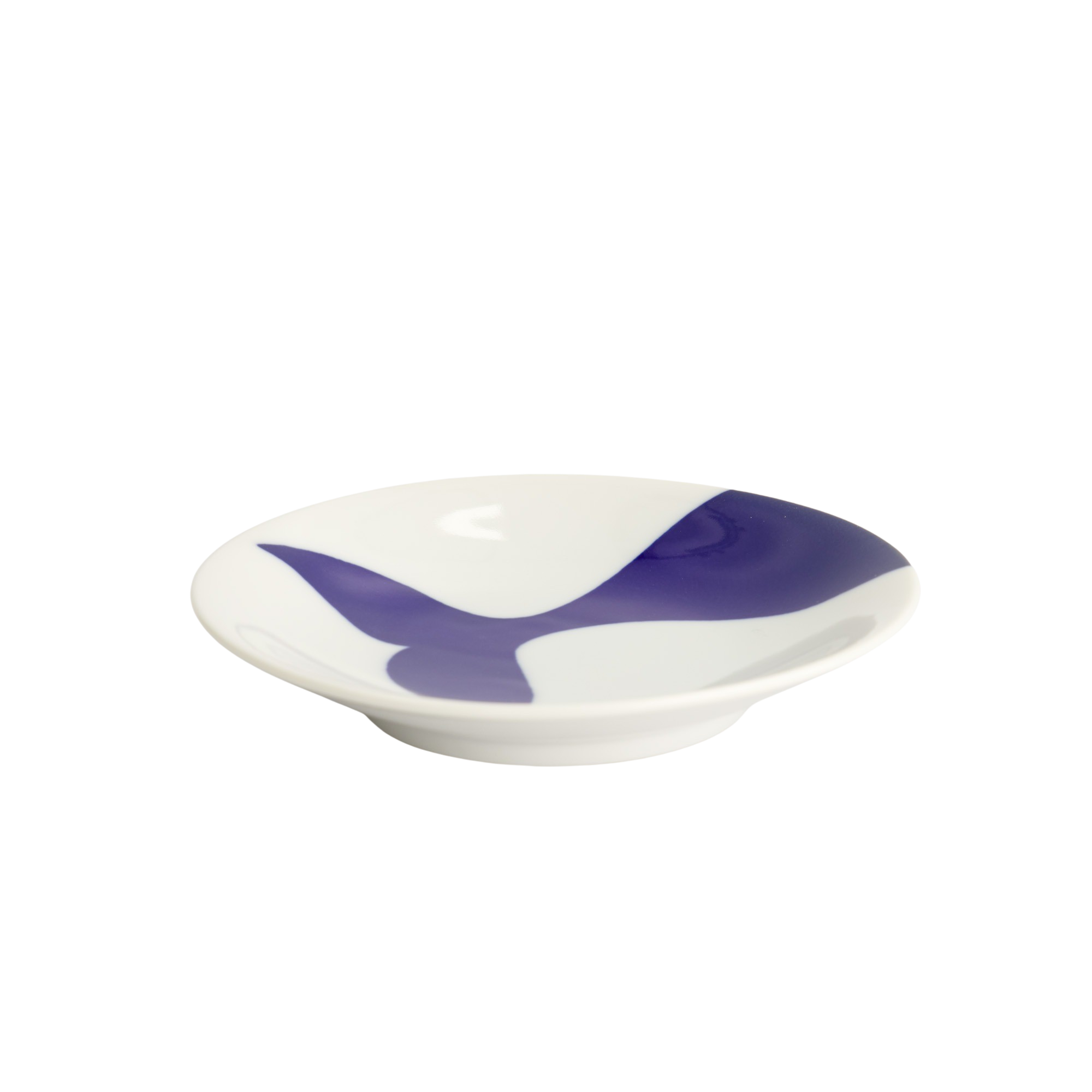 Tokyo Design Studio  Whale Kawaii tallerken, blå/hvid - Ø13,7 cm.