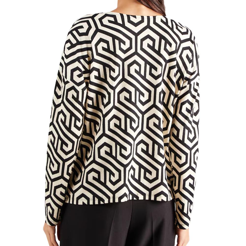 Vero Moda Blouse Imprimé Noir/Beige Femme Vero Moda Merve 2