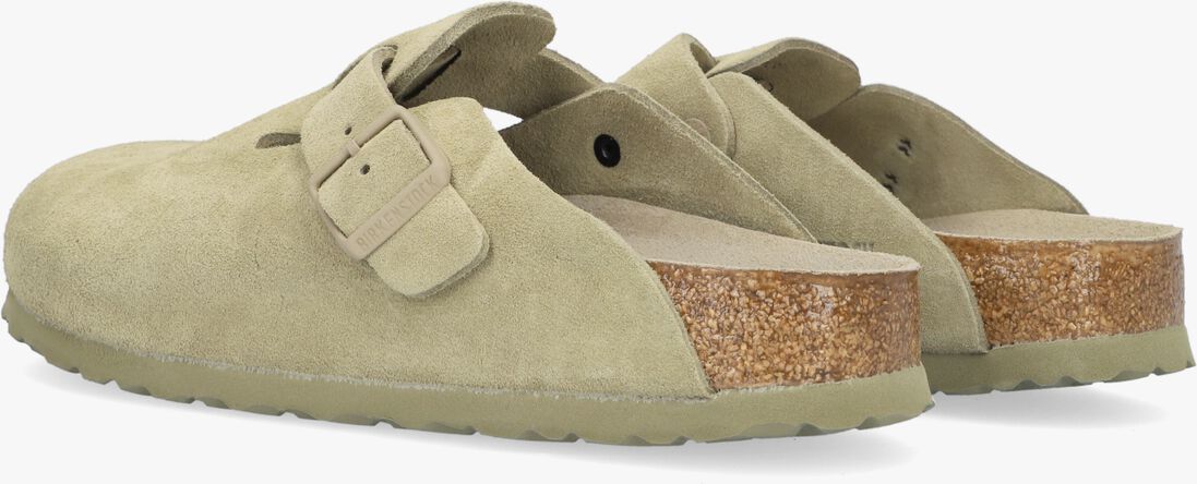 groene birkenstock instappers boston dames