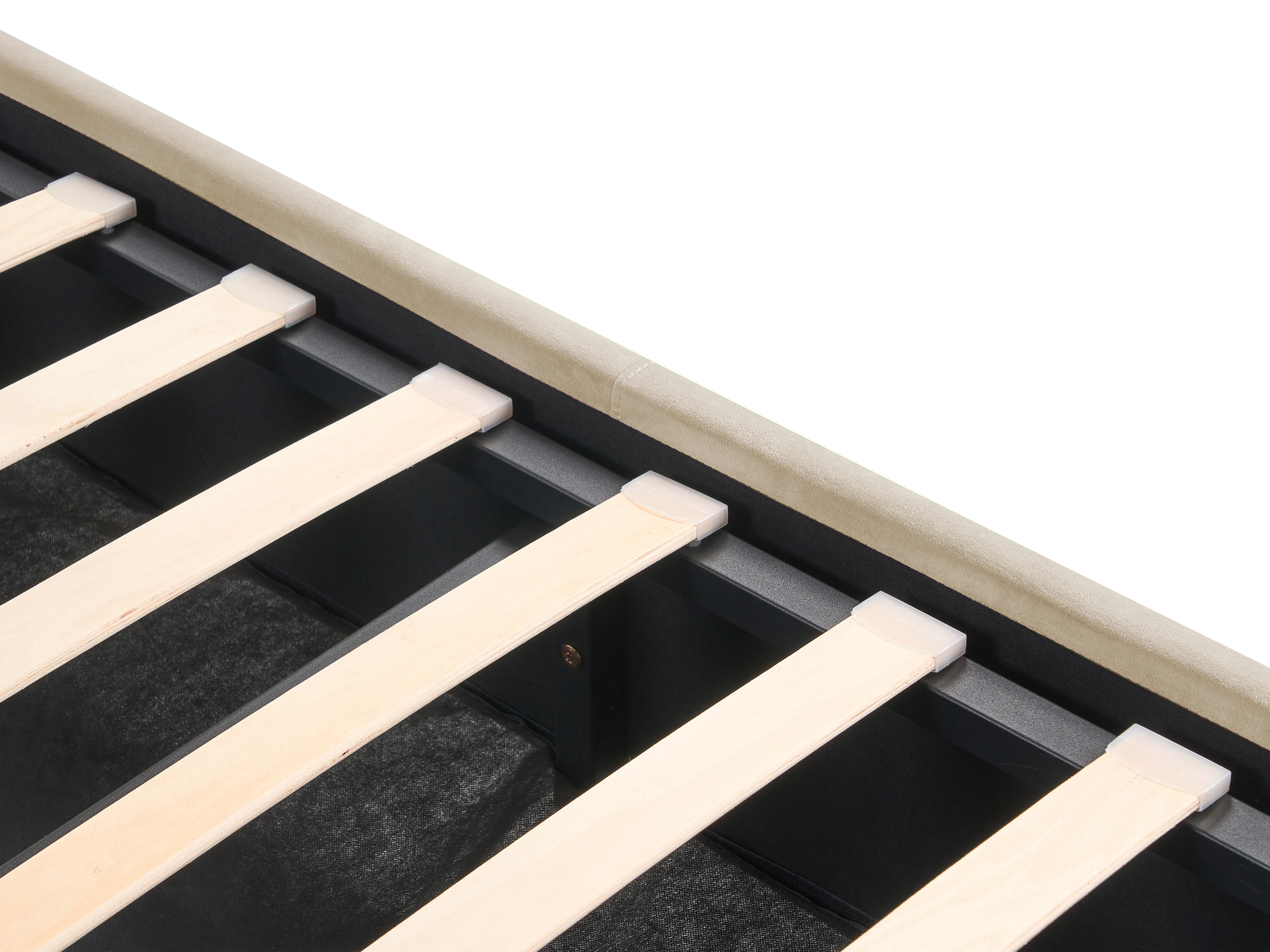 Bed met opbergruimte Fluweel ROCHEFORT 180 x 200 cm Beige