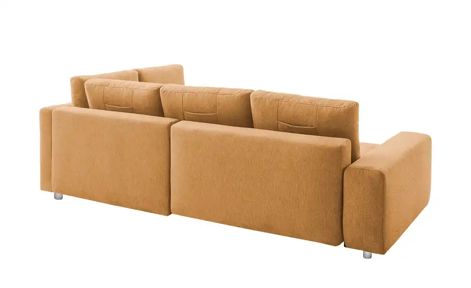 Ecksofa Arissa de Luxe Honiggelb rechts Webstoff