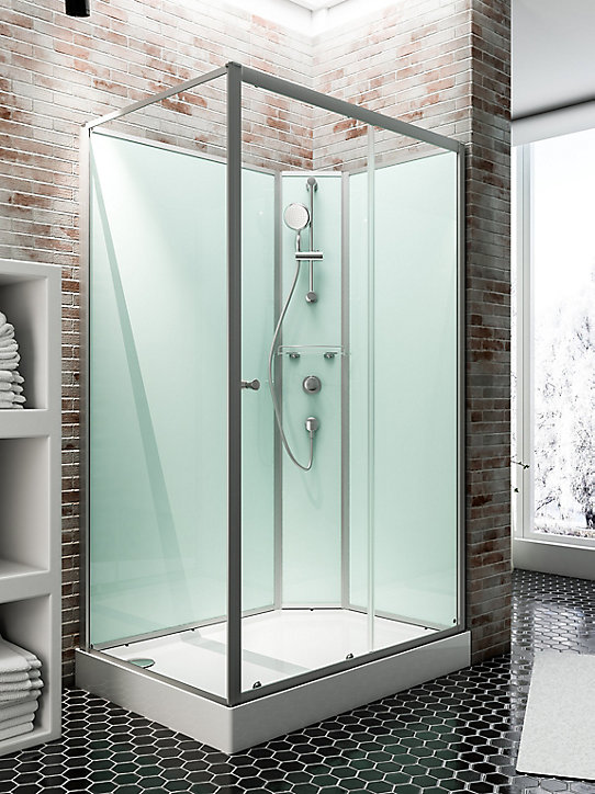 Cabine de douche intégrale, Ibiza Schulte, 90 x 120 cm, ouverture droite
