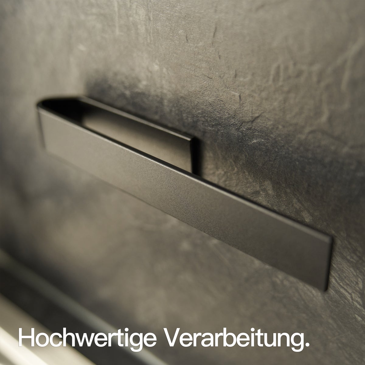 Designfabrik Hamburg vaatdoekhouder zonder boren, zwart, 17cm