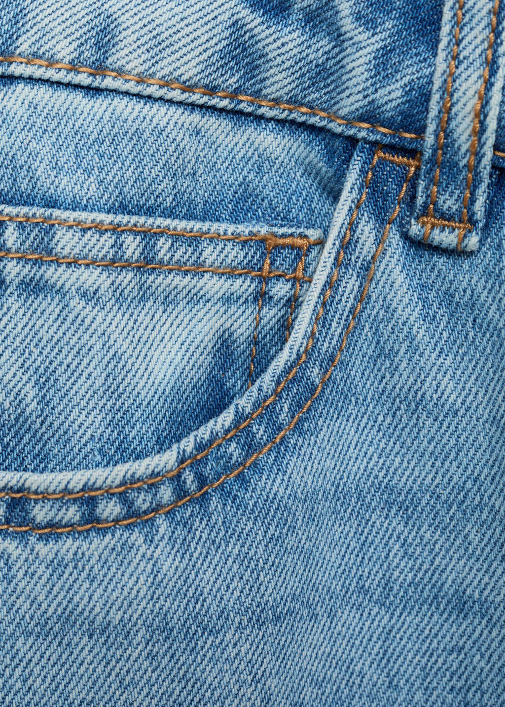 MANGO TEEN straight regular waist light blue denim