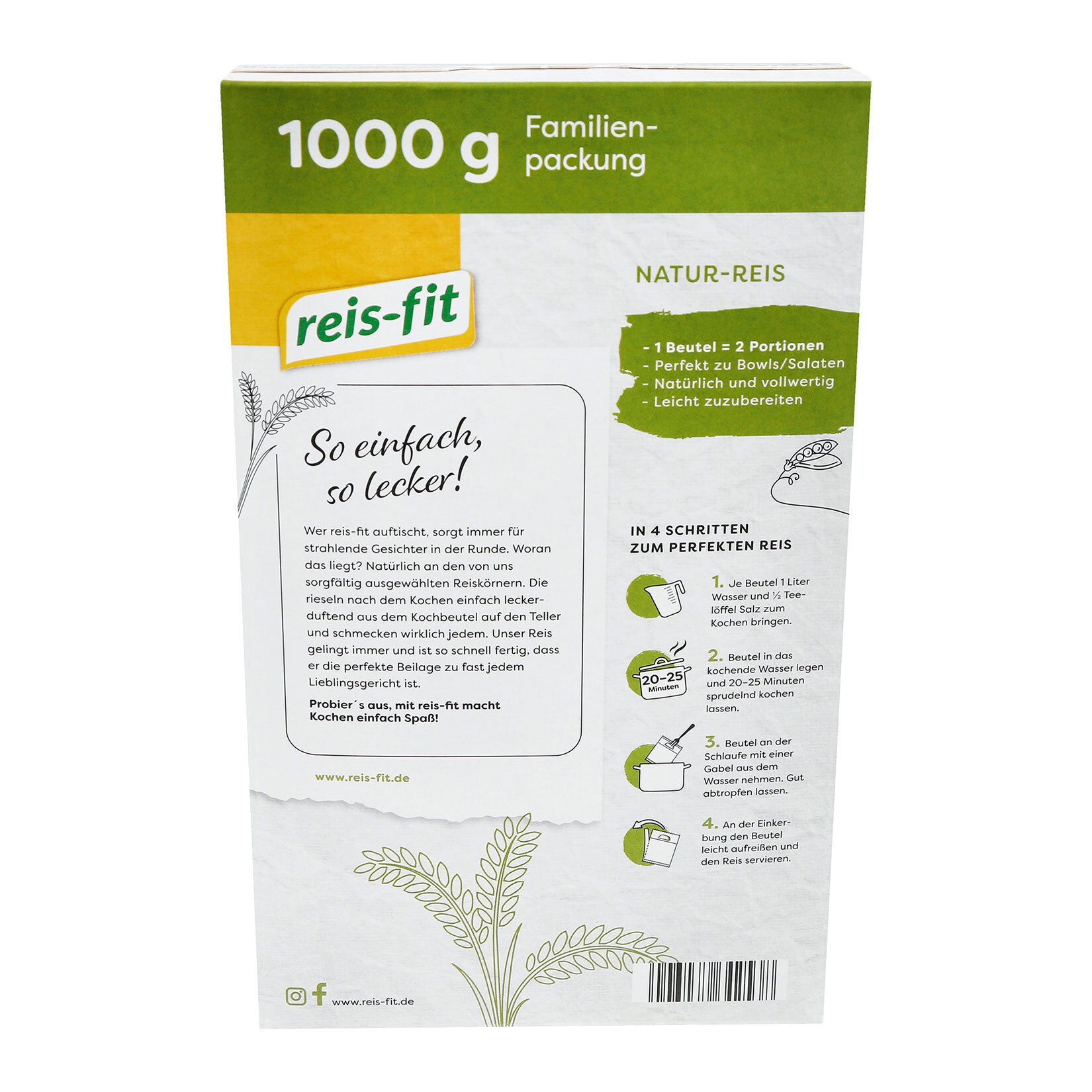 reis-fit Natur Reis 1 kg, 7er Pack
