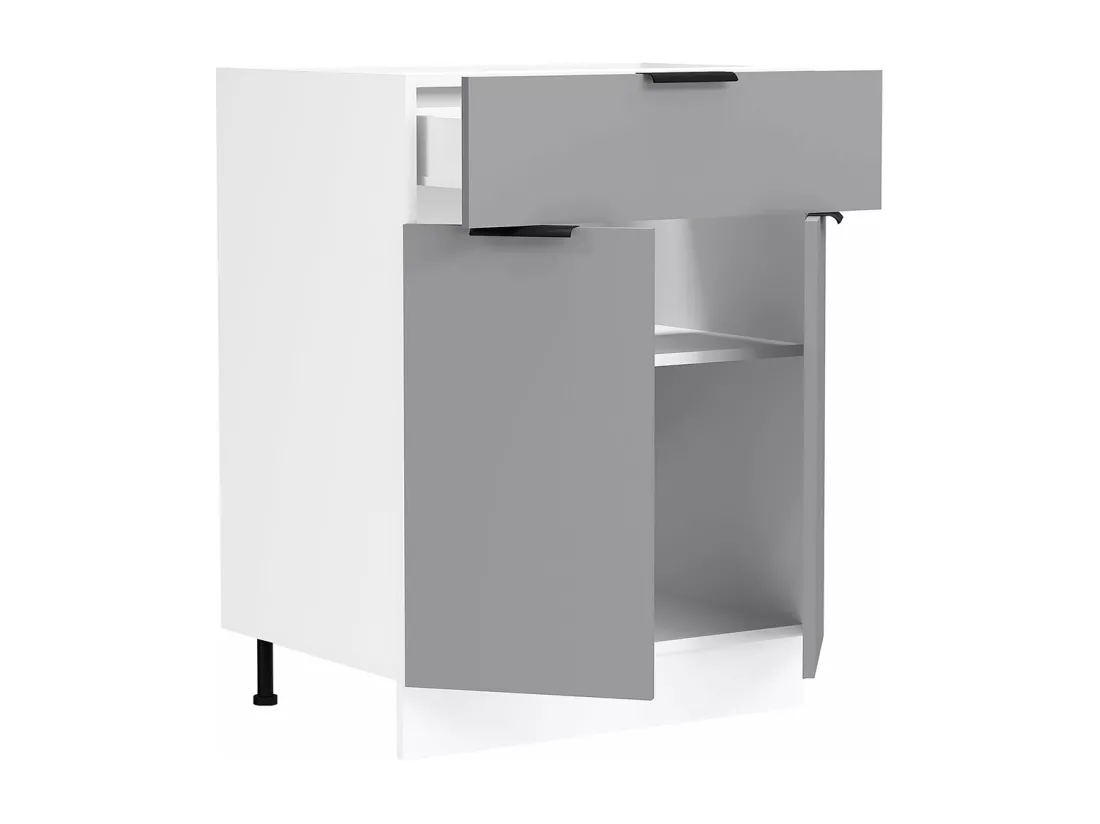 VCM Armoire de cuisine Largeur 60 cm Tiroir Meuble bas Cuisine Fasola