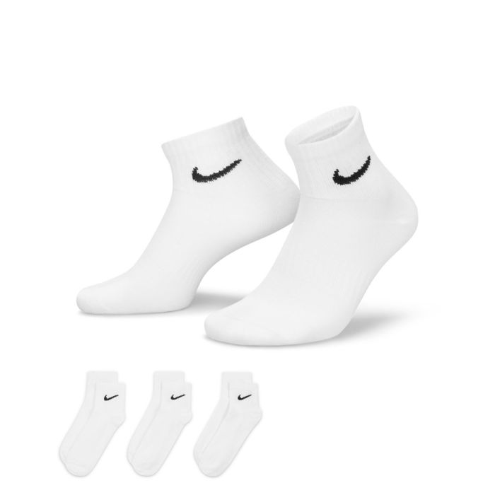 Nike Unisex Strømper Everyday Lightweight Ankle Socks 3-Pack Hvid