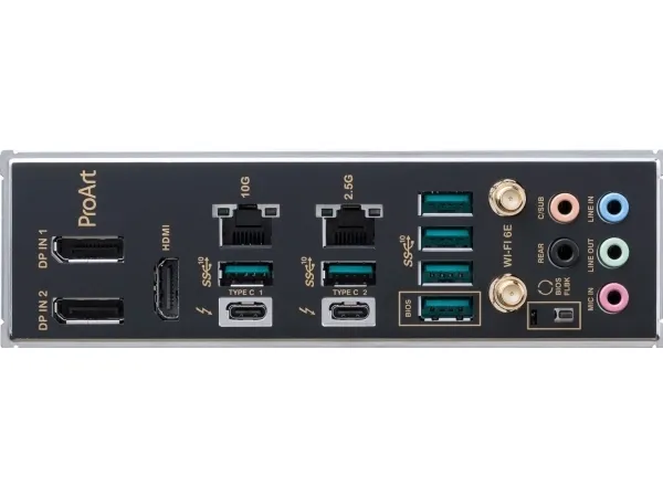 ASUS ProArt Z790-CREATOR WIFI - Bundkort - ATX - LGA1700 sokkel - Z790 Chipset - USB4, USB 3.2 Gen 2, USB-C 3.2 Gen 2x2, USB 3.2 Gen 1 - 10 Gigabit LAN, 2.5 Gigabit LAN, Wi-Fi 6E, Bluetooth - onboard grafik (CPU påkrævet) - HD Audio (8-kanaler)