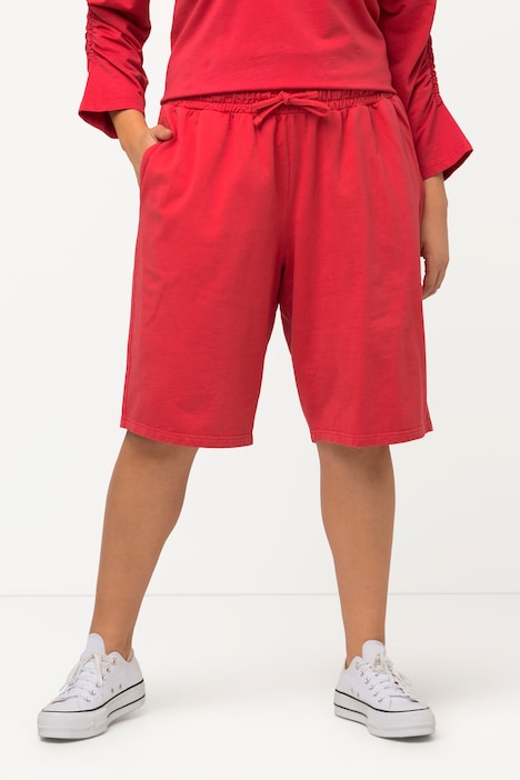 Sweat-Capri Rose, Wash Out, gerades Bein, Taschen