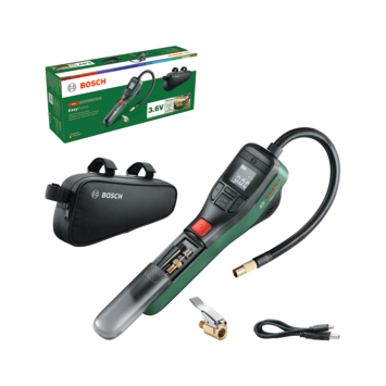 Bosch EasyPump accupomp incl 3 ventielen en handige fietstas